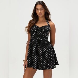 65. Trixxi Black And White Polka Dot Dress